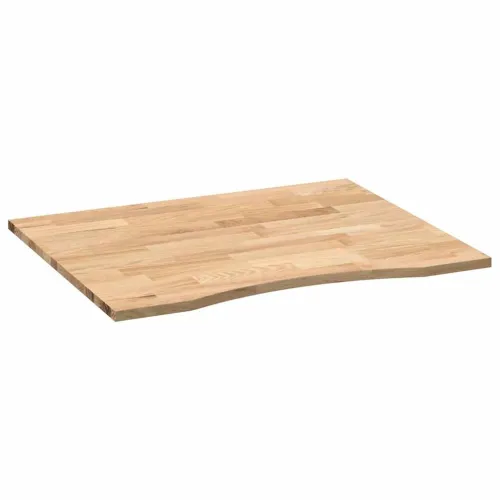 Ploča za radni stol 100x80x2,5cm netretirane masivne hrastovine - Prirodna 100 x 80 x 2.5 cm Cijena