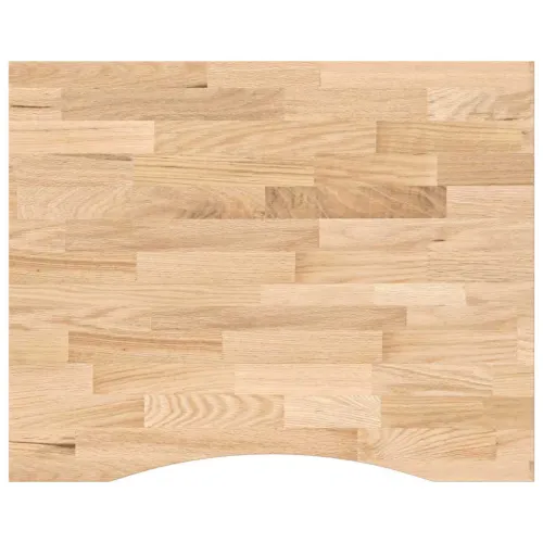Ploča za radni stol 100x80x2,5cm netretirane masivne hrastovine - Prirodna 100 x 80 x 2.5 cm Cijena