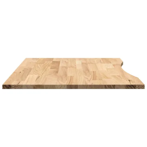 Ploča za radni stol 100x80x2,5cm netretirane masivne hrastovine - Prirodna 100 x 80 x 2.5 cm Cijena