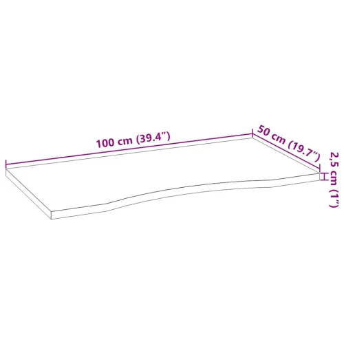 Ploča za radni stol tamnosmeđa 100x50x2,5 cm drveni pravokutni - Tamno smeđa 100 x 50 x 2.5 cm Cijena