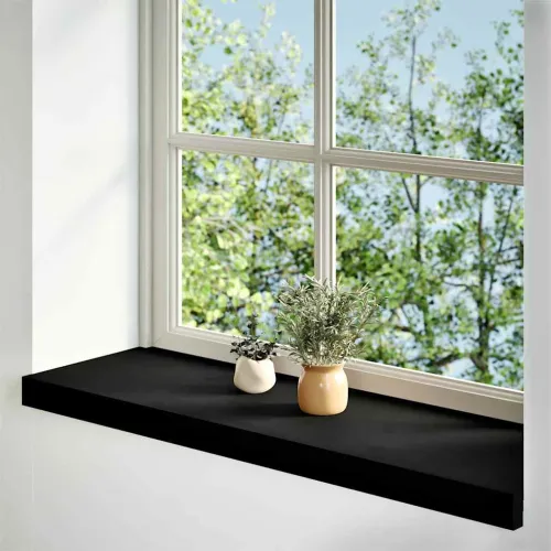 Prozorske klupice 2 kom smeđe-crne 90x30x2 cm masivne hrast - Tamno smeđa 90 x 30 x 2 cm Cijena