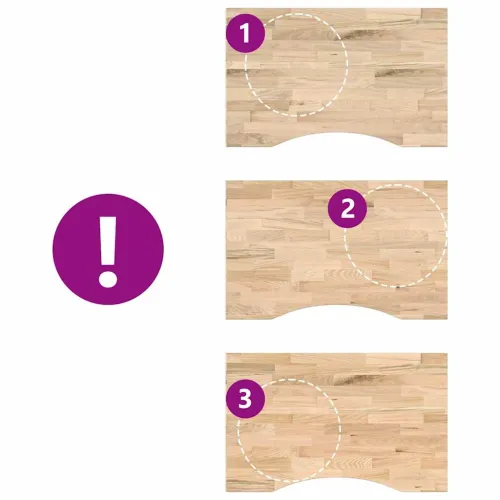 Ploča za radni stol 80x60x2,5 cm netretirane masivne hrastovine - Prirodna 80 x 60 x 2.5 cm Cijena