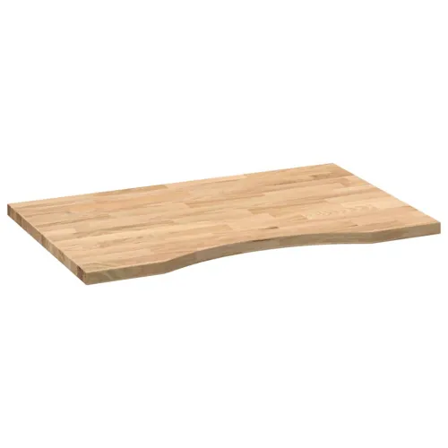 Ploča za radni stol 80x60x2,5 cm netretirane masivne hrastovine - Prirodna 80 x 60 x 2.5 cm Cijena