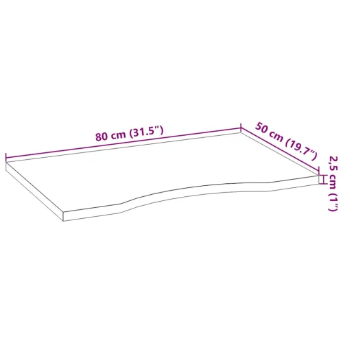 Ploča za radni stol tamnosmeđa 80x50x2,5 cm drveni pravokutni - Tamno smeđa 80 x 50 x 2.5 cm Cijena
