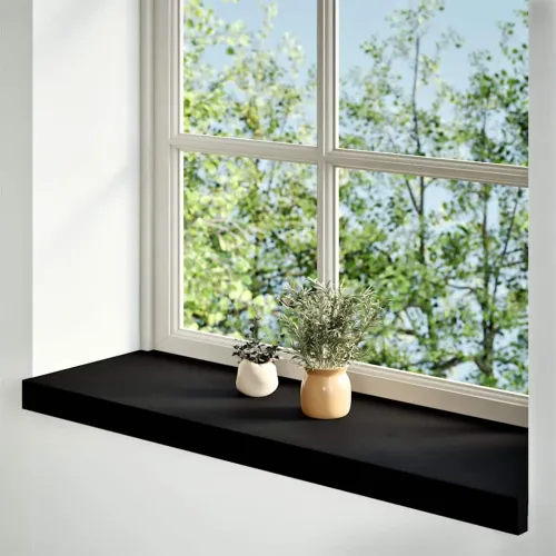 Prozorske klupice 2 kom smeđe-crne 70x25x2 cm masivne hrast - Tamno smeđa 70 x 25 x 2 cm Cijena
