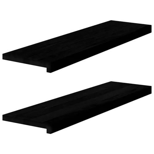 Prozorske klupice 2 kom smeđe-crne 90x25x2 cm masivne hrast - Tamno smeđa 90 x 25 x 2 cm Cijena