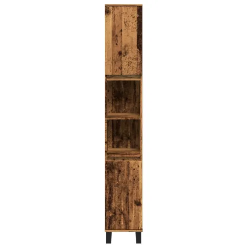 Kupaonski ormarić staro drvo 30x30x190 cm konstruirano drvo - Staro drvo Cijena