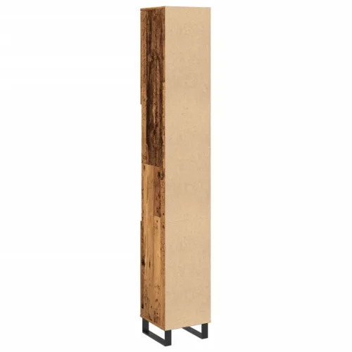 Kupaonski ormarić staro drvo 30x30x190 cm konstruirano drvo - Staro drvo Cijena
