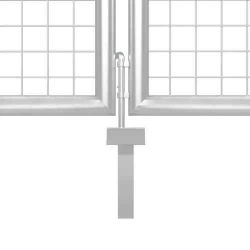 Dvorišna vrata - Vrtna vrata Čelik 500x150 cm Srebrna - Srebrno 500 x 150 cm Cijena