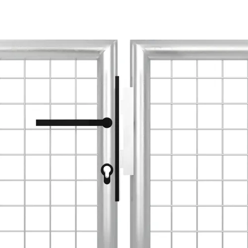 Dvorišna vrata - Vrtna vrata Čelik 500x150 cm Srebrna - Srebrno 500 x 150 cm Cijena