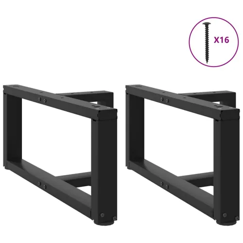 Noge za klub stolić T-oblika 2 kom Crne 70x25x(30-31) cm Čelik - Crna 70 x 25 x (30-31) cm Cijena