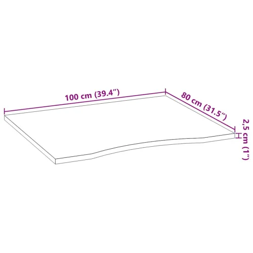 Ploča za radni stol tamnosmeđa 100x80x2,5 cm drveni pravokutni - Tamno smeđa 100 x 80 x 2.5 cm Cijena