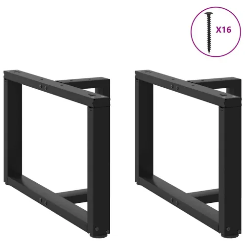 Noge za klub stolić T-oblika 2 kom Crne 70x25x(42-43) cm Čelik - Crna 70 x 25 x (42-43) cm Cijena