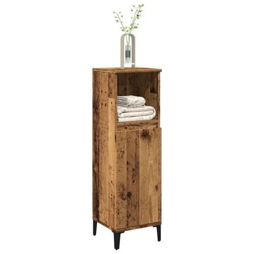 Kupaonski ormarić staro drvo 30x30x100 cm konstruirano drvo - Staro drvo Cijena