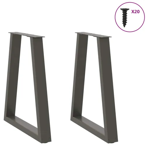 Noge za blagovaonski stol V-oblika 2 kom antracit 60 x (72-73,3) cm čelik - Antracit 60 x (72-73.3) cm 2 1 Cijena