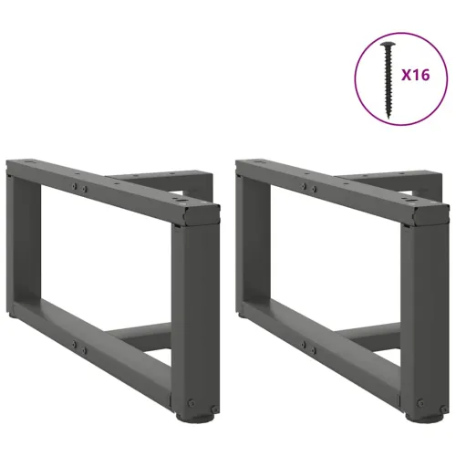 Noge za klub stolić T-oblika 2 kom antracit 70x25x(30-31) cm čelik - Antracit 70 x 25 x (30-31) cm Cijena