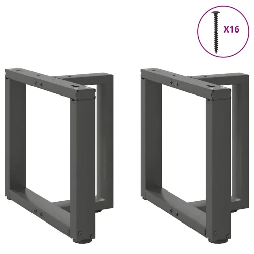 Noge za klub stolić T-oblika 2 kom antracit 50x25x(42-43) cm čelik - Antracit 50 x 25 x (42-43) cm Cijena