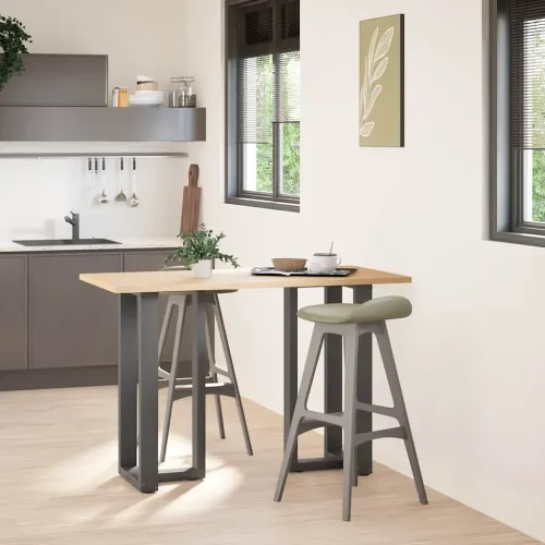 Noge za barski stol T-oblika 2 kom antracit 50x35x(90-91) cm čelik - Antracit 50 x 35 x (90-91) cm Cijena