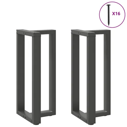 Noge za barski stol T-oblika 2 kom antracit 50x35x(90-91) cm čelik - Antracit 50 x 35 x (90-91) cm Cijena
