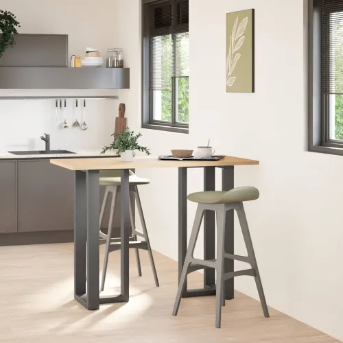 Noge za barski stol T-oblika 2 kom antracit 40x35x(100-101) cm čelik - Antracit 40 x 35 x (100-101) cm Cijena