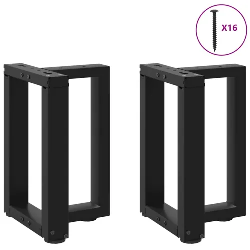 Noge za klub stolić T-oblika 2 kom Crne 38x25x(42-43) cm Čelik - Crna 38 x 25 x (42-43) cm Cijena