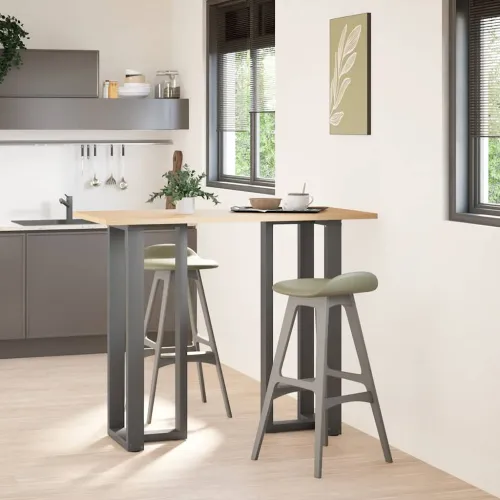 Noge za barski stol T-oblika 2 kom antracit 50x35x(110-111) cm čelik - Antracit 50 x 35 x (110-111) cm Cijena