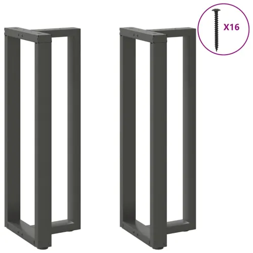 Noge za barski stol T-oblika 2 kom antracit 50x35x(110-111) cm čelik - Antracit 50 x 35 x (110-111) cm Cijena