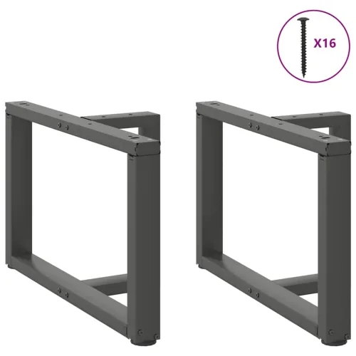 Noge za klub stolić T-oblika 2 kom antracit 60x25x(42-43) cm čelik - Antracit 60 x 25 x (42-43) cm Cijena