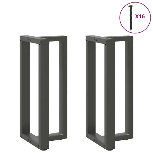 Noge za barski stol T-oblika 2 kom antracit 40x35x(90-91) cm čelik - Antracit 40 x 35 x (90-91) cm Cijena