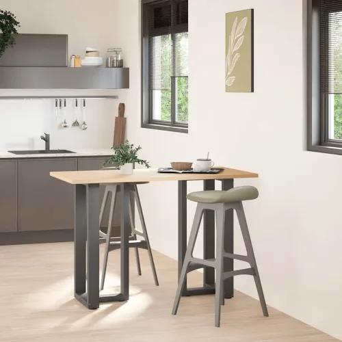 Noge za barski stol T-oblika 2 kom antracit 40x35x(90-91) cm čelik - Antracit 40 x 35 x (90-91) cm Cijena