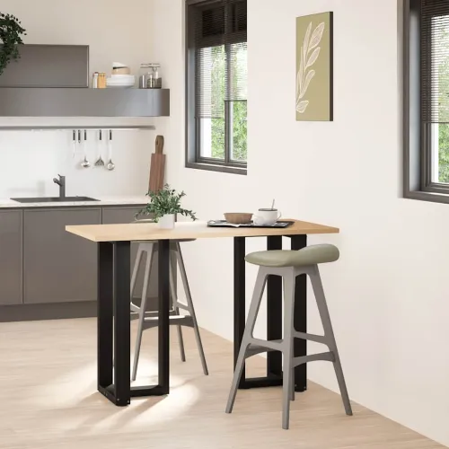 Noge za barski stol T-oblika 2 kom Crne 50x35x(90-91) cm Čelik - Crna 50 x 35 x (90-91) cm Cijena