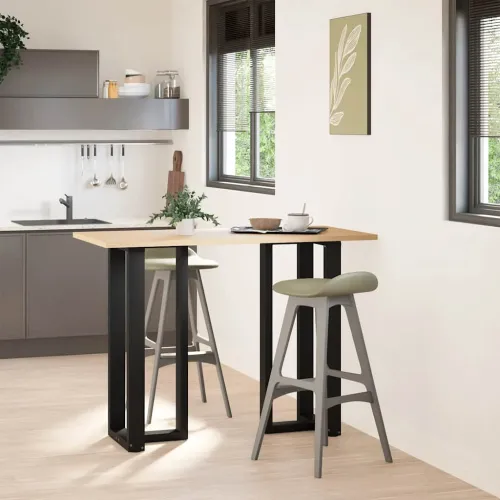 Noge za barski stol T-oblika 2 kom Crne 50x35x(100-101) cm Čelik - Crna 50 x 35 x (100-101) cm Cijena