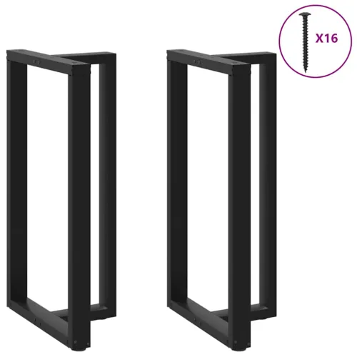Noge za barski stol T-oblika 2 kom Crne 60x35x(110-111) cm Čelik - Crna 60 x 35 x (110-111) cm Cijena