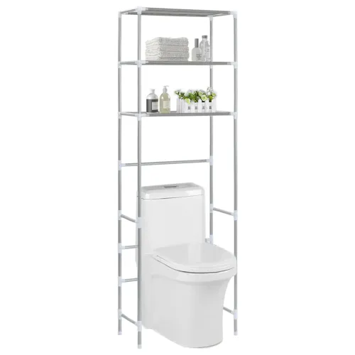 Stalak za pohranu iznad toaleta s 3 razine srebrni 53x28x169 cm - Srebrno 53 x 28 x 169 cm Srebrno 53 x 28 x 169 cm Cijena