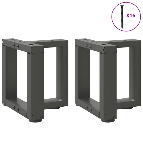 Noge za klub stolić T-oblika 2 kom antracit 30x25x(30-31) cm čelik - Antracit 30 x 25 x (30-31) cm Cijena