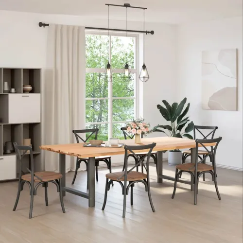 Noge za blagovaonski stol antracit boje 2 kom 90 x (72-73) cm čelik - Antracit 90 x (72-73) cm Cijena