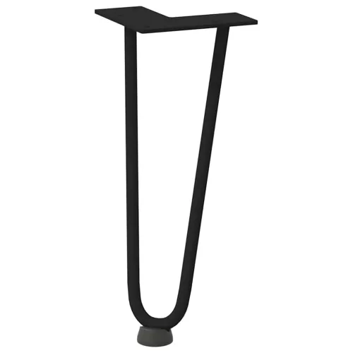 Noge s ukosnicama za stolić za kavu 4 kom. Crne 30 cm Puni čelik - Crna 30 cm 2 rods Cijena