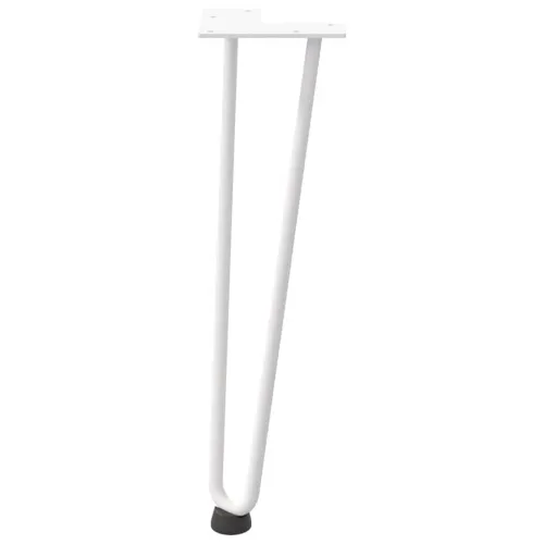 Noge s ukosnicama za stolić za kavu 4 kom. bijele 42 cm, puni čelik - Bijela 42 cm 2 rods Cijena