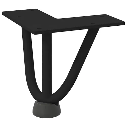 Noge za ukosnice za stolić za kavu 4 kom. Crne 10 cm Puni čelik - Crna 10 cm 3 rods Cijena