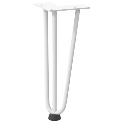 Noge s ukosnicama za stolić za kavu 4 kom. bijele 30 cm, puni čelik - Bijela 30 cm 3 rods Cijena