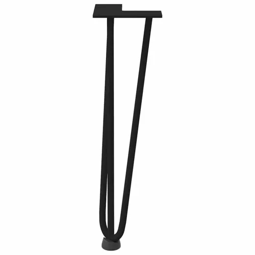 Noge s ukosnicama za stolić za kavu 4 kom. Crne 42 cm Puni čelik - Crna 42 cm 3 rods Cijena