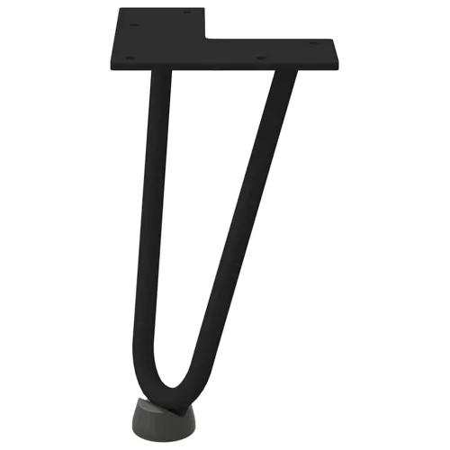 Noge s ukosnicama za stolić za kavu 4 kom. Crne 20 cm Puni čelik - Crna 20 cm 2 rods Cijena