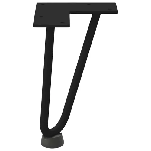 Noge s ukosnicama za stolić za kavu 4 kom. Crne 20 cm Puni čelik - Crna 20 cm 2 rods Cijena