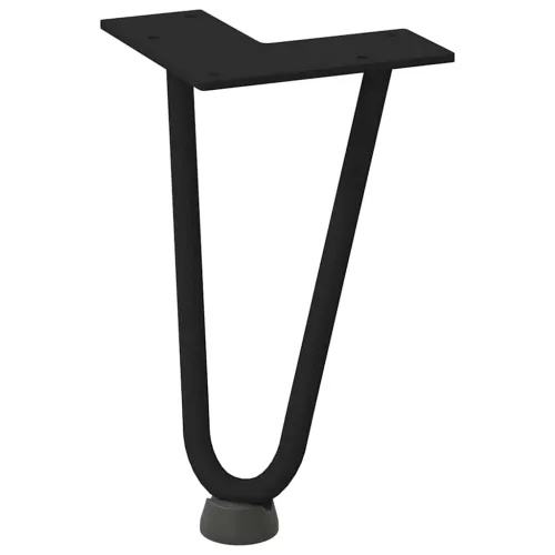 Noge s ukosnicama za stolić za kavu 4 kom. Crne 20 cm Puni čelik - Crna 20 cm 2 rods Cijena