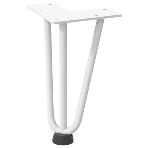 Noge s ukosnicama za stolić za kavu 4 kom. bijele 20 cm, puni čelik - Bijela 20 cm 3 rods Cijena
