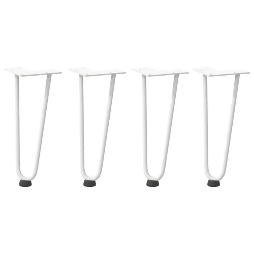 Noge s ukosnicama za stolić za kavu 4 kom. bijele 30 cm, puni čelik - Bijela 30 cm 2 rods Cijena