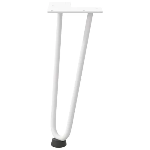 Noge s ukosnicama za stolić za kavu 4 kom. bijele 30 cm, puni čelik - Bijela 30 cm 2 rods Cijena