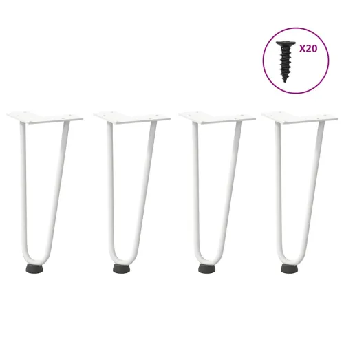 Noge s ukosnicama za stolić za kavu 4 kom. bijele 30 cm, puni čelik - Bijela 30 cm 2 rods Cijena