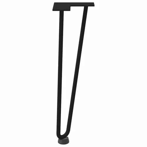 Noge s ukosnicama za stolić za kavu 4 kom. Crne 42 cm Puni čelik - Crna 42 cm 2 rods Cijena