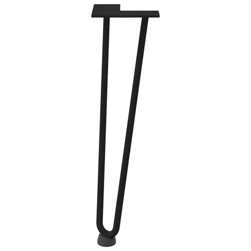Noge s ukosnicama za stolić za kavu 4 kom. Crne 42 cm Puni čelik - Crna 42 cm 2 rods Cijena